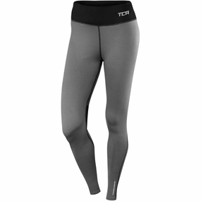 TCA SuperThermal Performance Womens Long Running Tights - Grey Premium