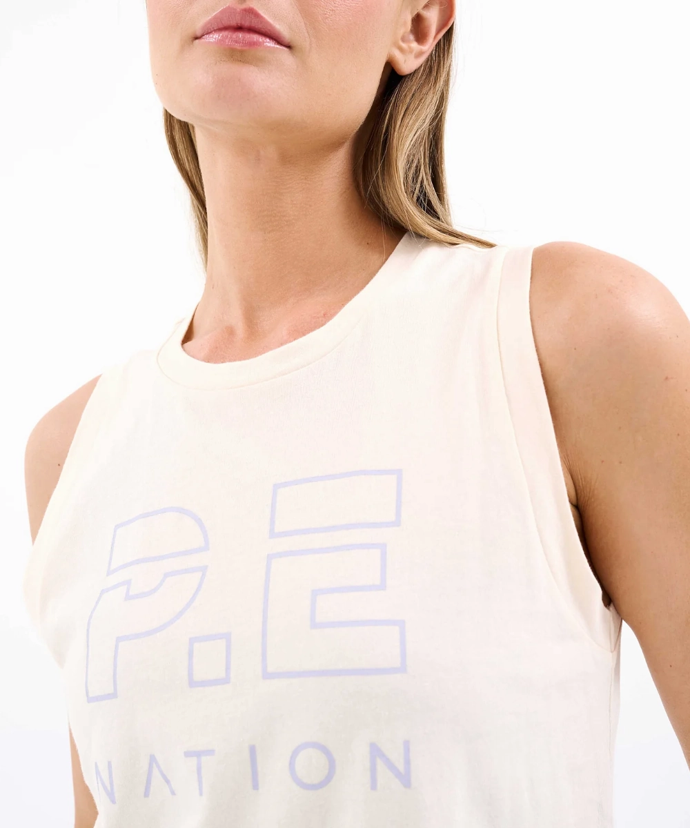 ReinforcedHem P.E Nation Shuffle Tank (Pearled Ivory)