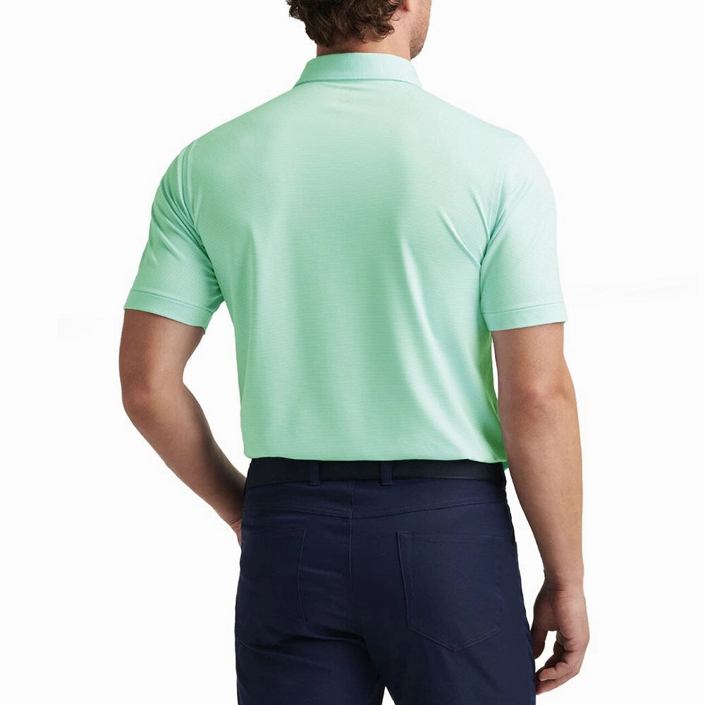 Peter Millar Jubilee Performance Jersey Polo Golf Shirt - Pear Tart Seamless Shoulder