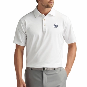 Peter Millar Performance Stretch Jersey Golf Shirt - White Moisture control Colorfast Dye Process