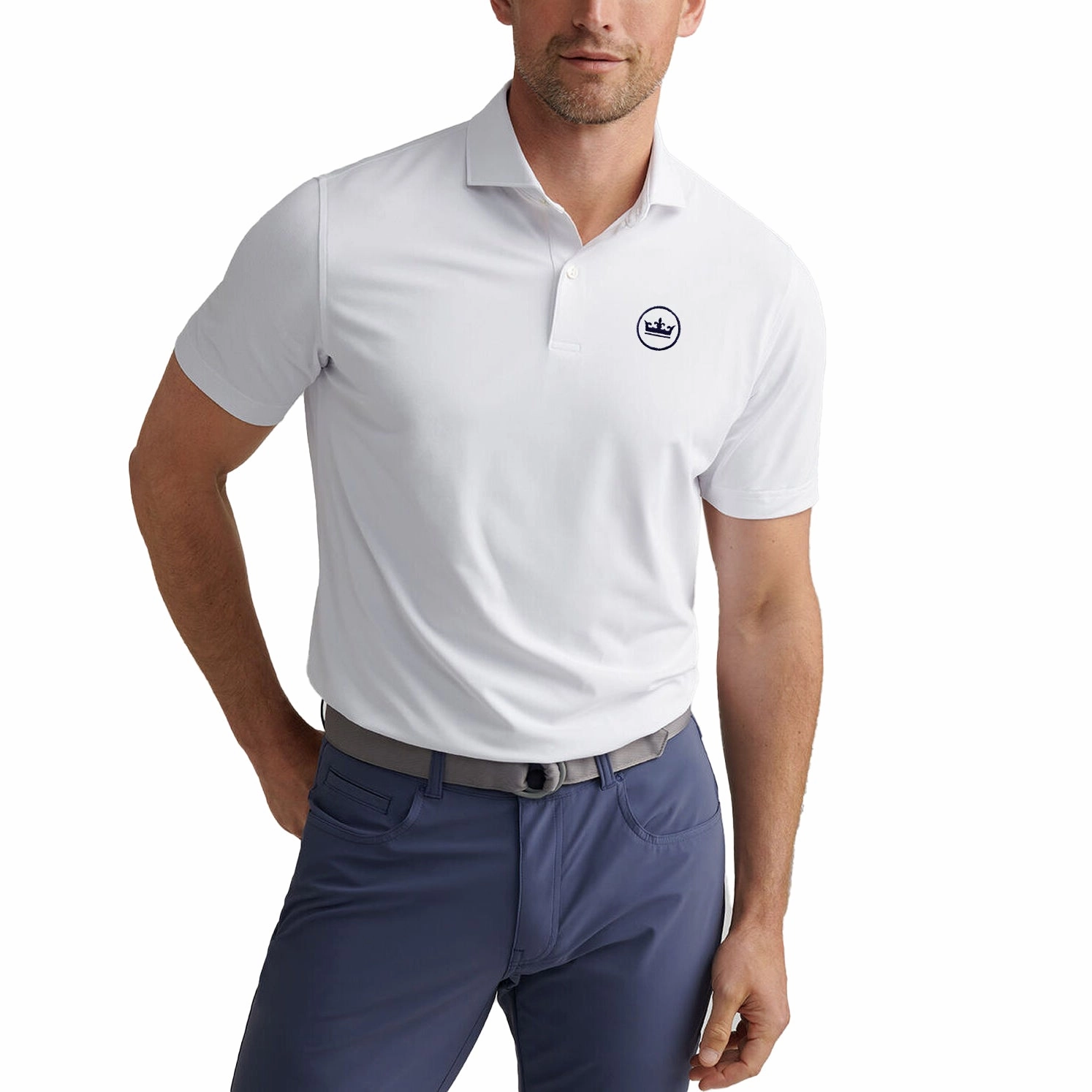 Moisture Wicking Fabric Peter Millar Soul Performance Mesh Golf Polo Shirt - White