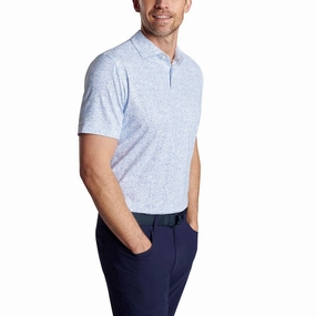 Peter Millar Switching Gears Performance Jersey Polo Golf Shirt - White Stylish Fit