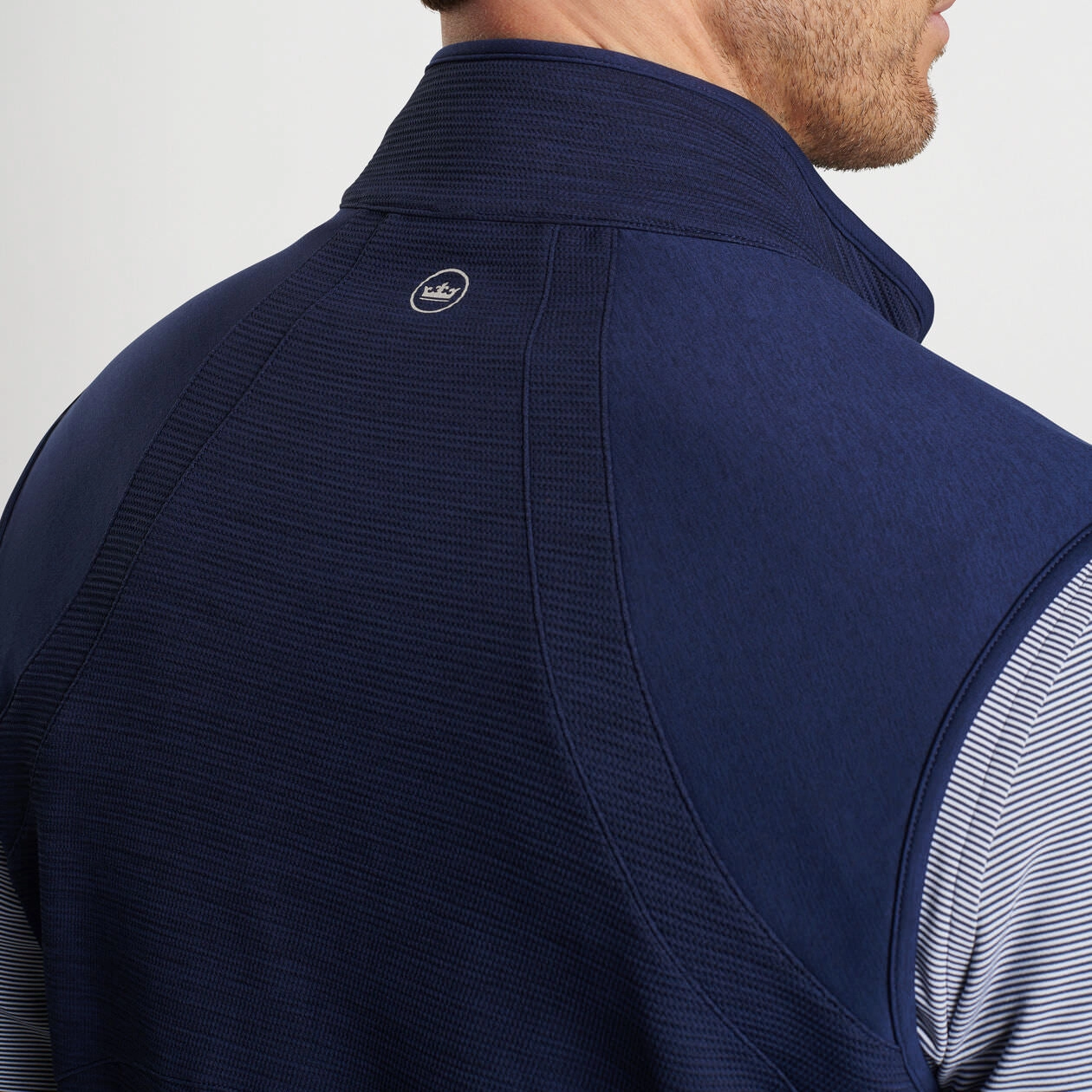 Peter Millar Vista Hybrid Full-Zip Golf Vest  - Navy Shiny comfortable in heat