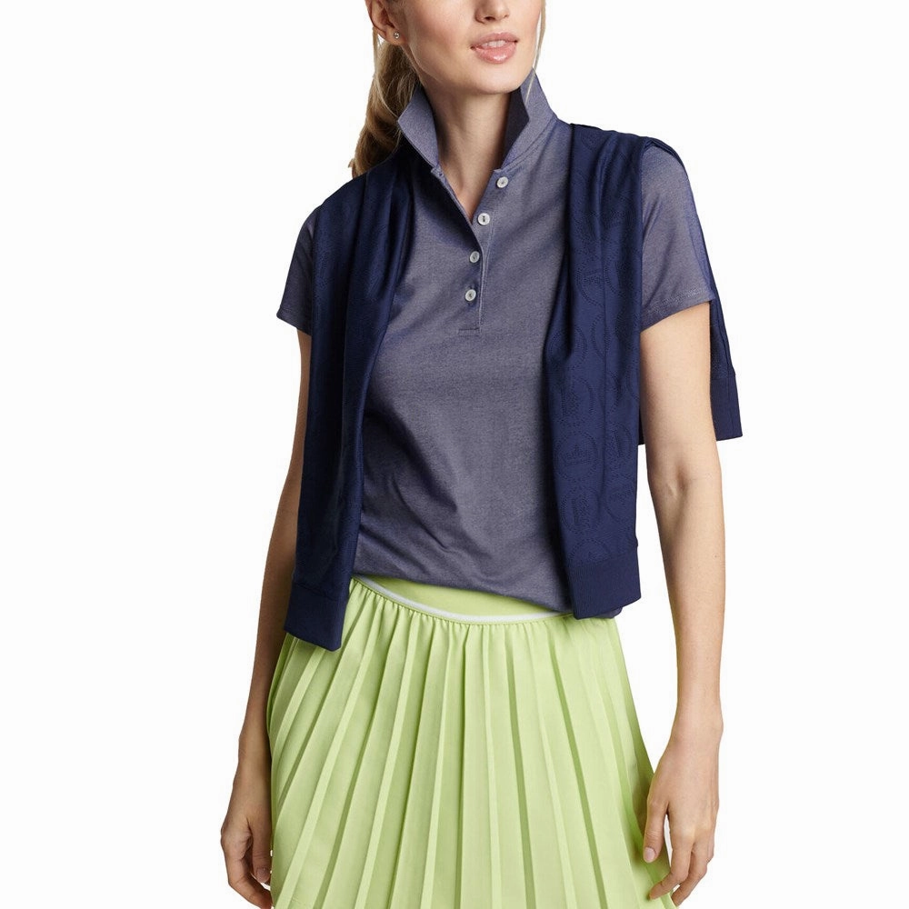 Active Wear Peter Millar Women's Albatross Golf Polo Shirt - Navy