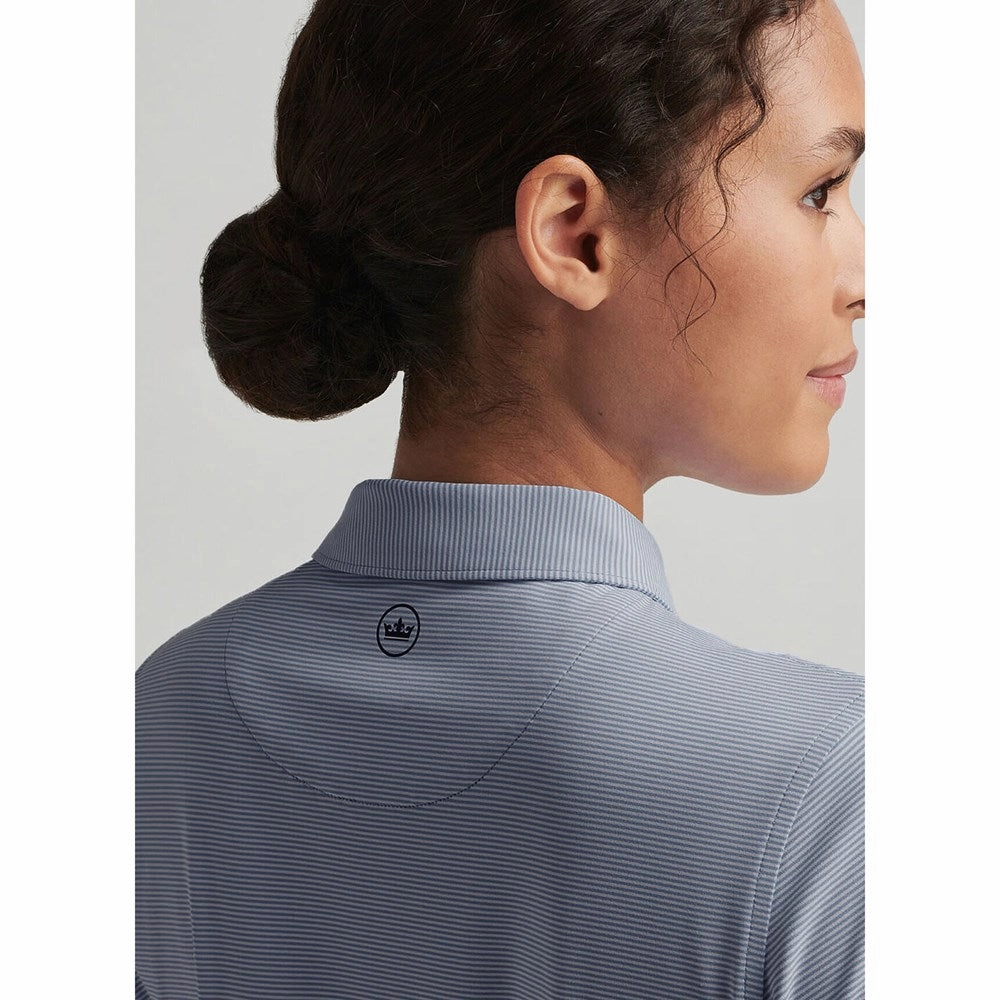 Minimalist Style Peter Millar Women's Jubilee Performance Stretch Jersey Golf Shirt - Navy/White