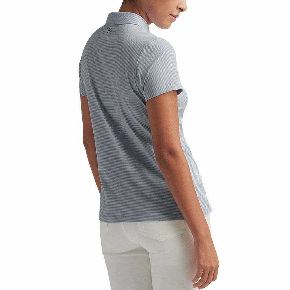 Peter Millar Women's Jubilee Performance Stretch Jersey Golf Shirt - Navy/White Button-Down Collar