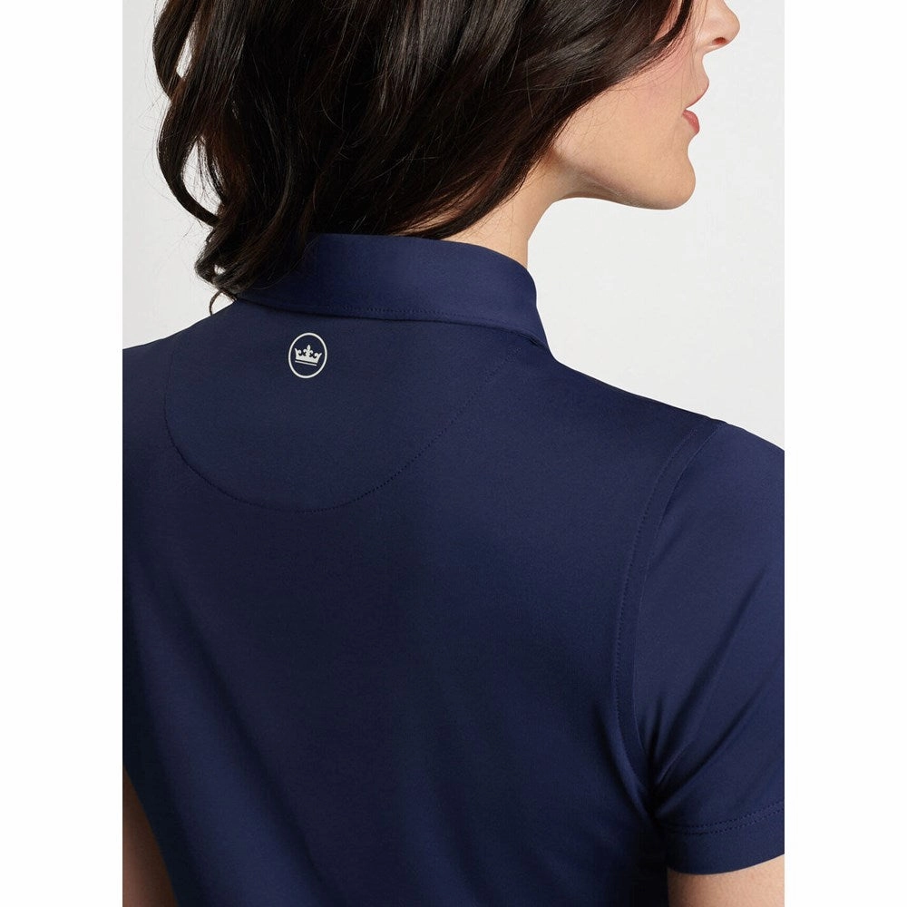 Peter Millar Women's Performance Stretch Jersey Golf Shirt - Navy Active Lifestyle
