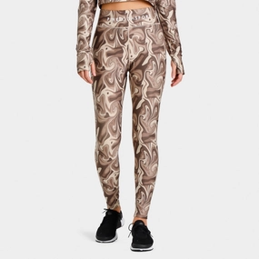 Pink Soda Sport Women's Swirl Tights Fossil / Light Taupe - Sandshell Rural