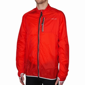 Quick Closure Casual Edge Piu Miglia Rimini Mens Cycling Rain Jacket - Red