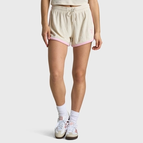 Playboy Retro Terry Short Off White / Pinkesque skiing outfit
