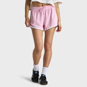 No Ride Up Technology Warm Weather Style Playboy Retro Terry Shorts / Baby Pink