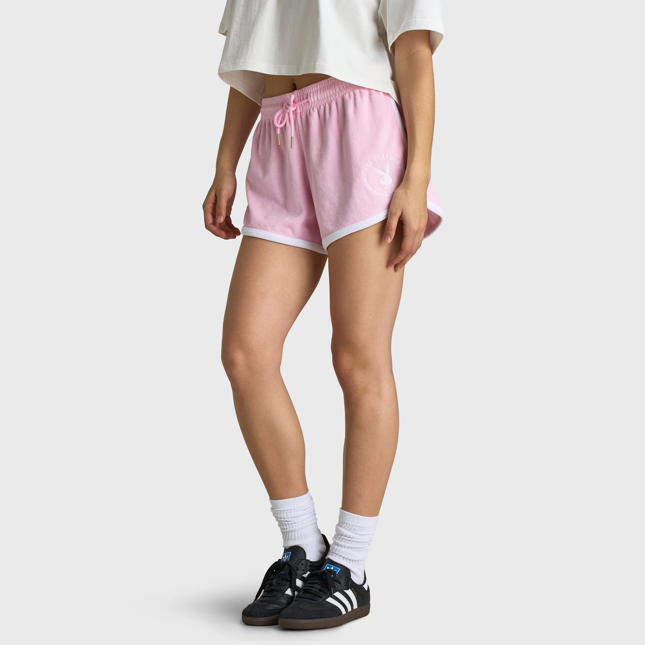 Playboy Retro Terry Shorts / Baby Pink Summer Wear