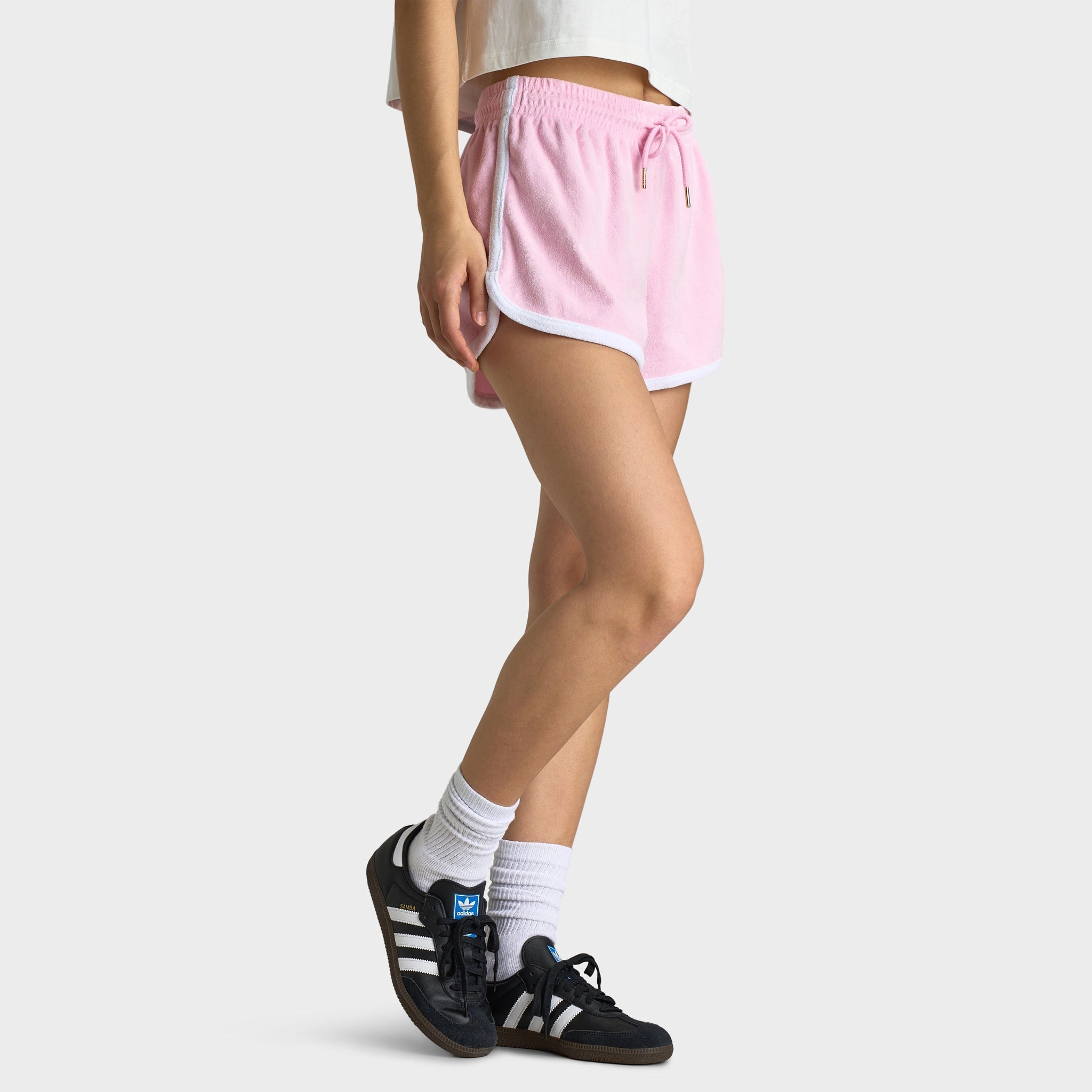 Hygienic Antimicrobial Layer Playboy Retro Terry Shorts / Baby Pink