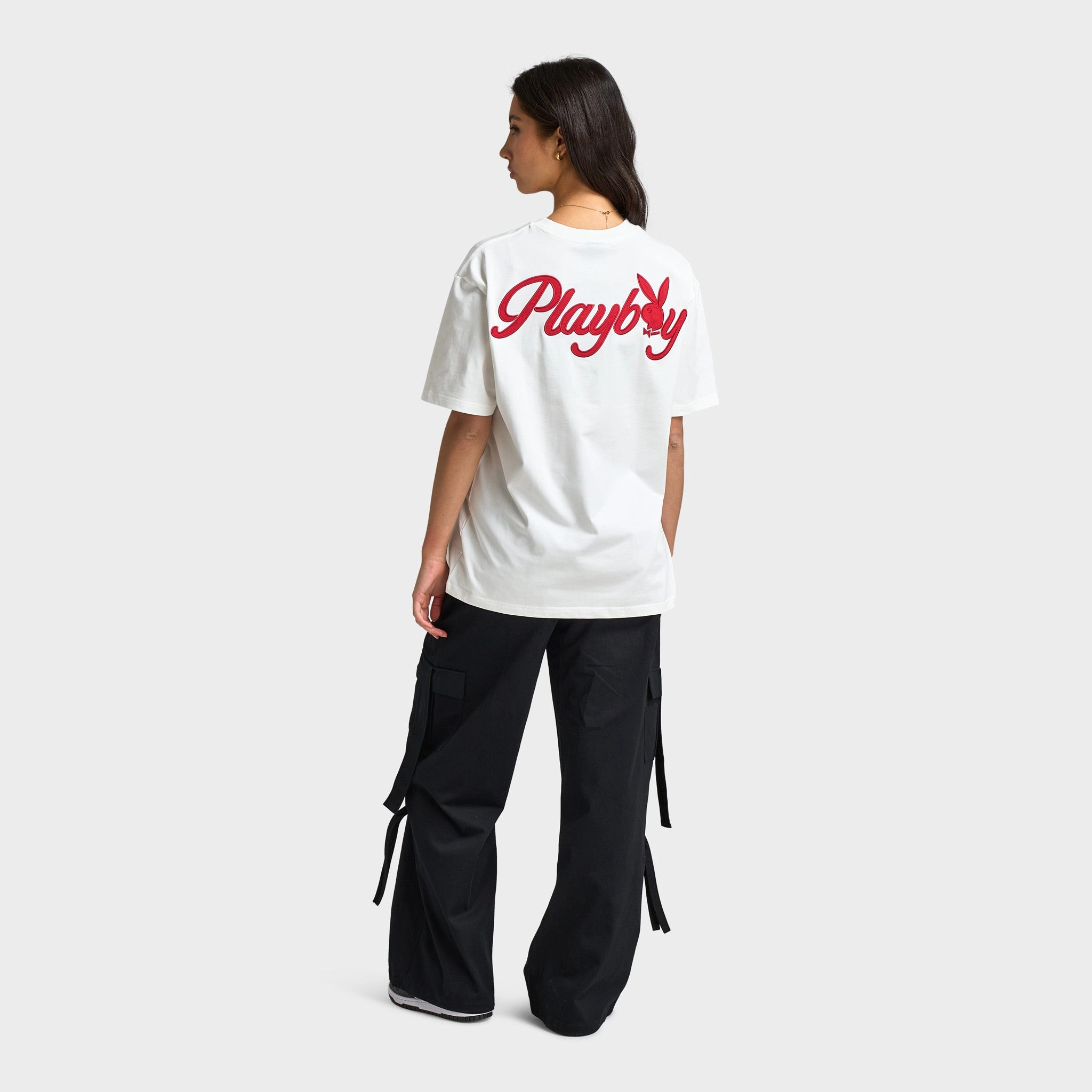 Playboy Script Graphic T-Shirt / Off White outdoor concert Comfortable Piece
