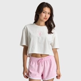 Classic Layer Playboy Women's California Club Tee Off White / Pinkesque