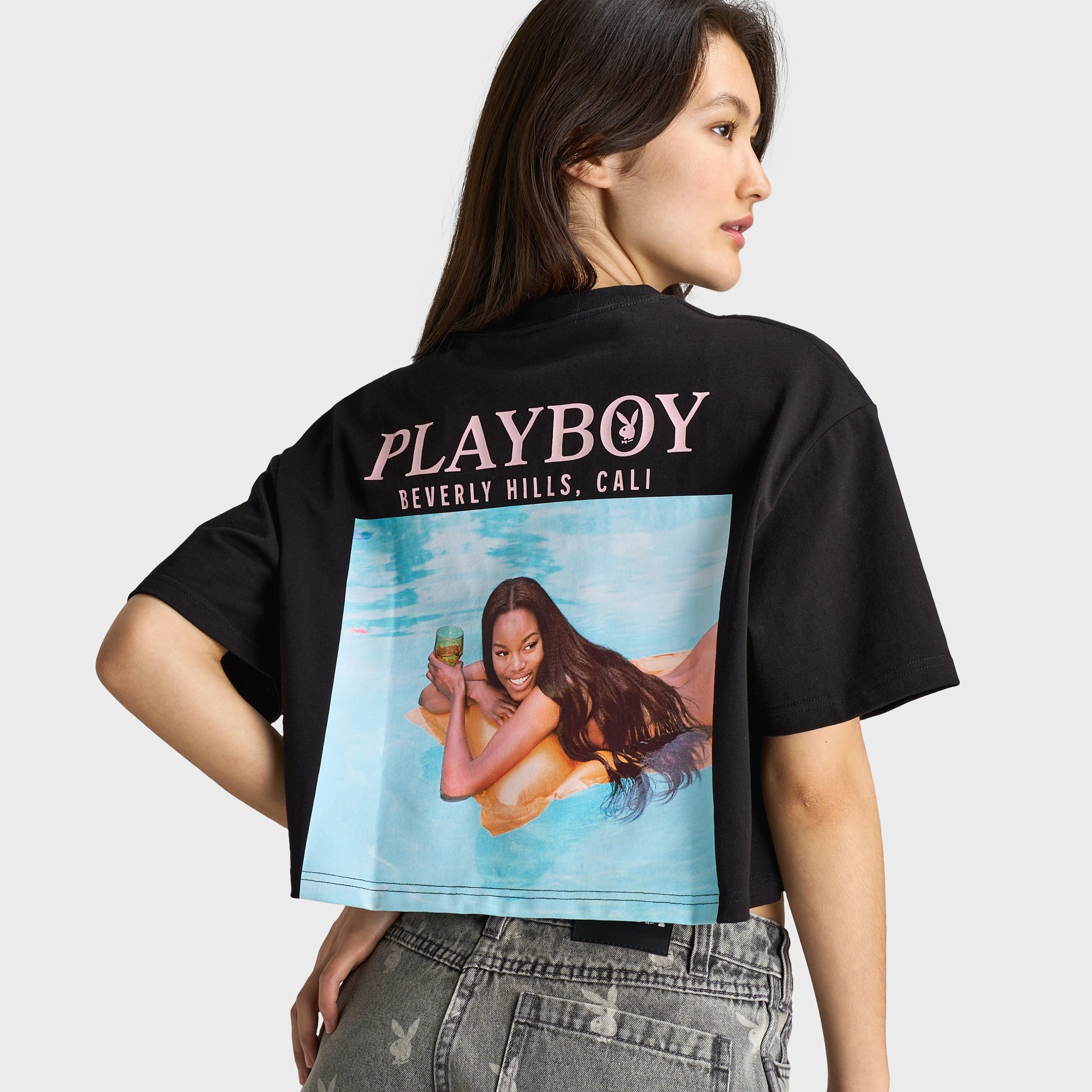 Playboy Women's Pool Playmate Tee Black / Pinkesque Simple yet stylish Trendy Apparel