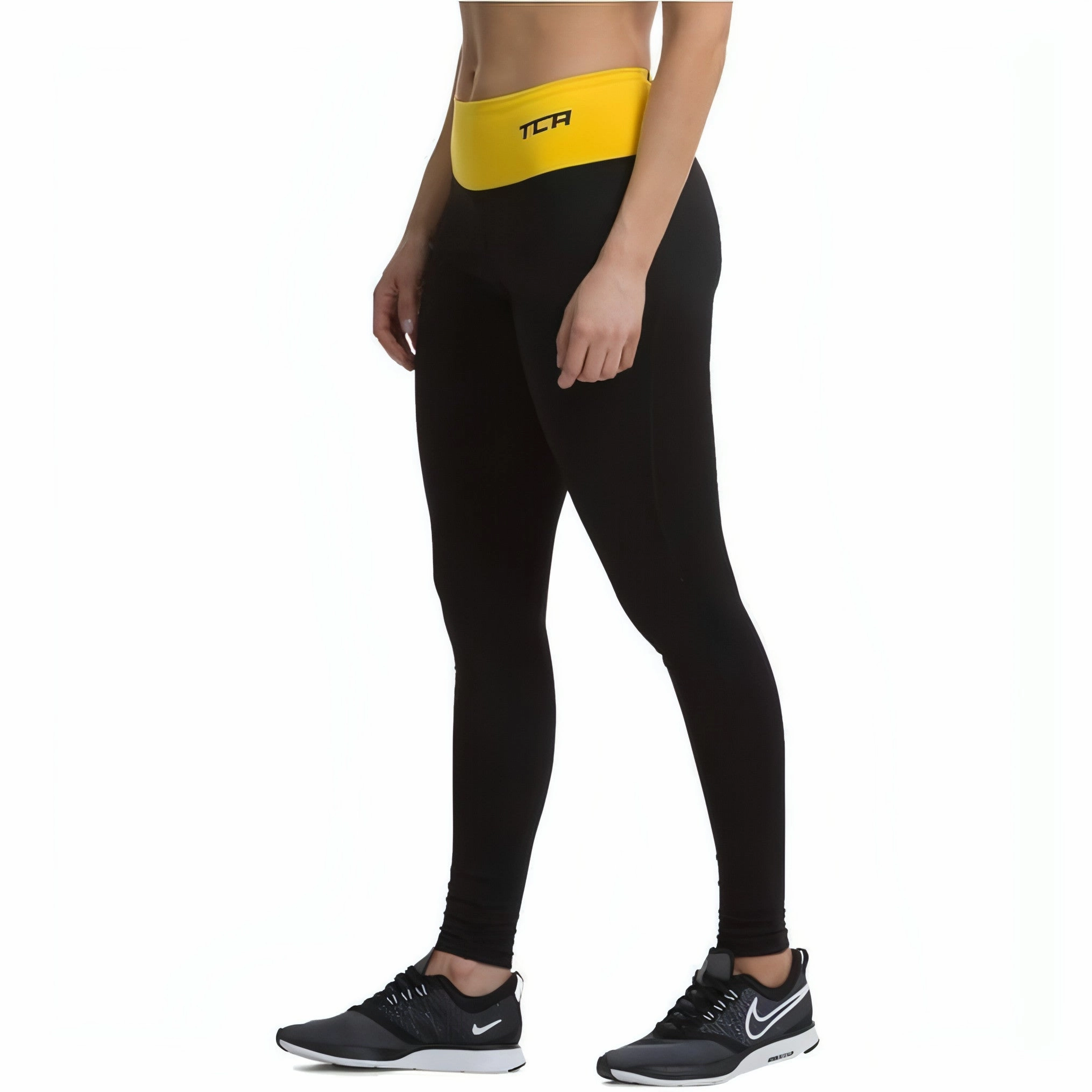 UV-protection TCA Pro Performance Supreme High Waist Womens Long Running Tights - Black