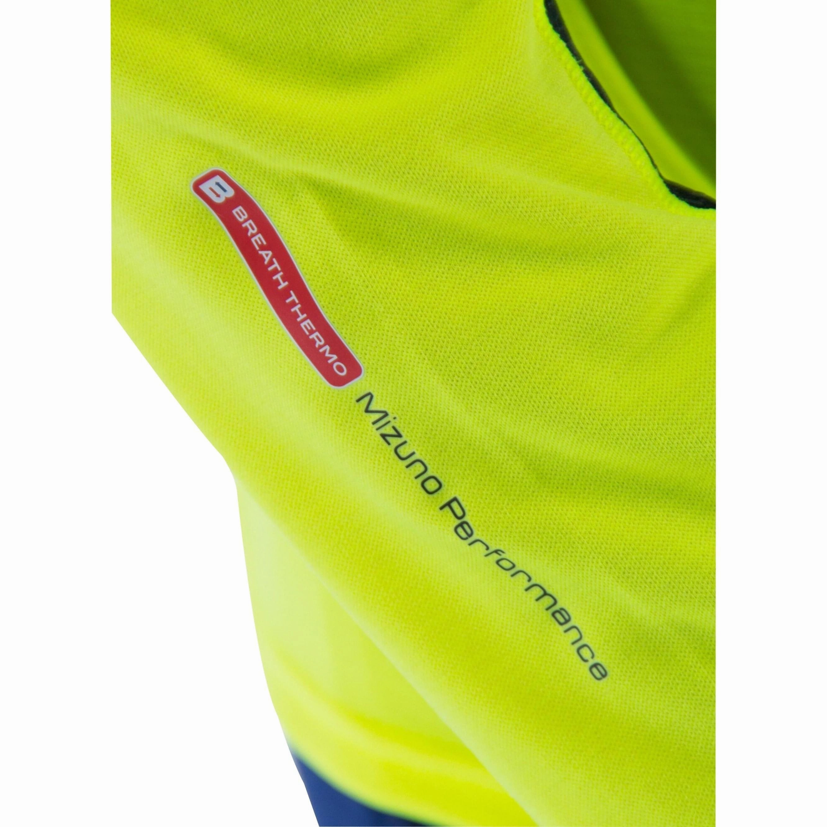 Mizuno Breath Thermo Mid Weight Long Sleeve Mens Running Top - Yellow Rural road