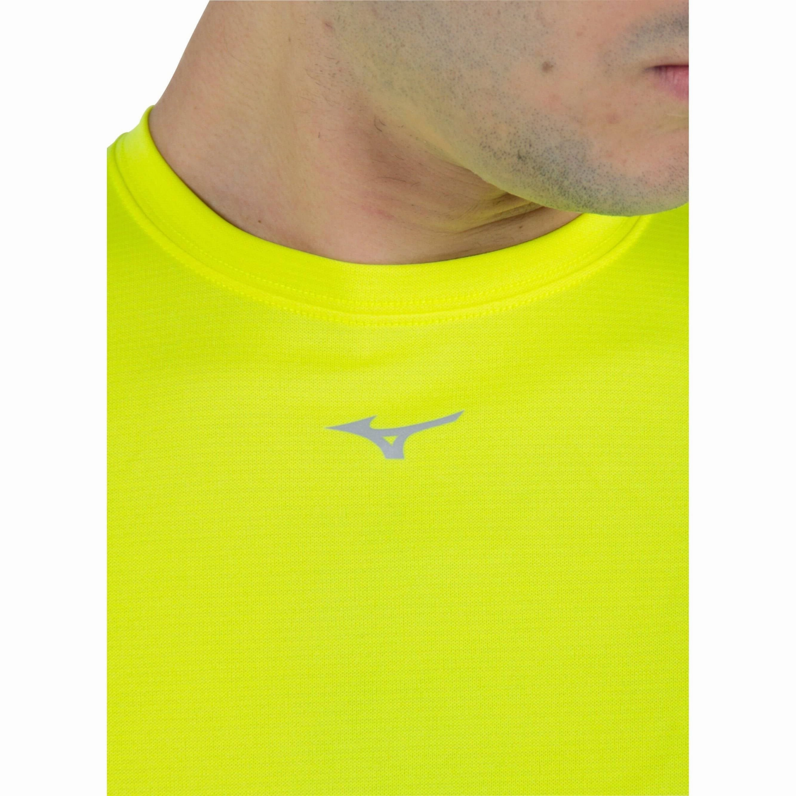 Mizuno Breath Thermo Mid Weight Long Sleeve Mens Running Top - Yellow Food related