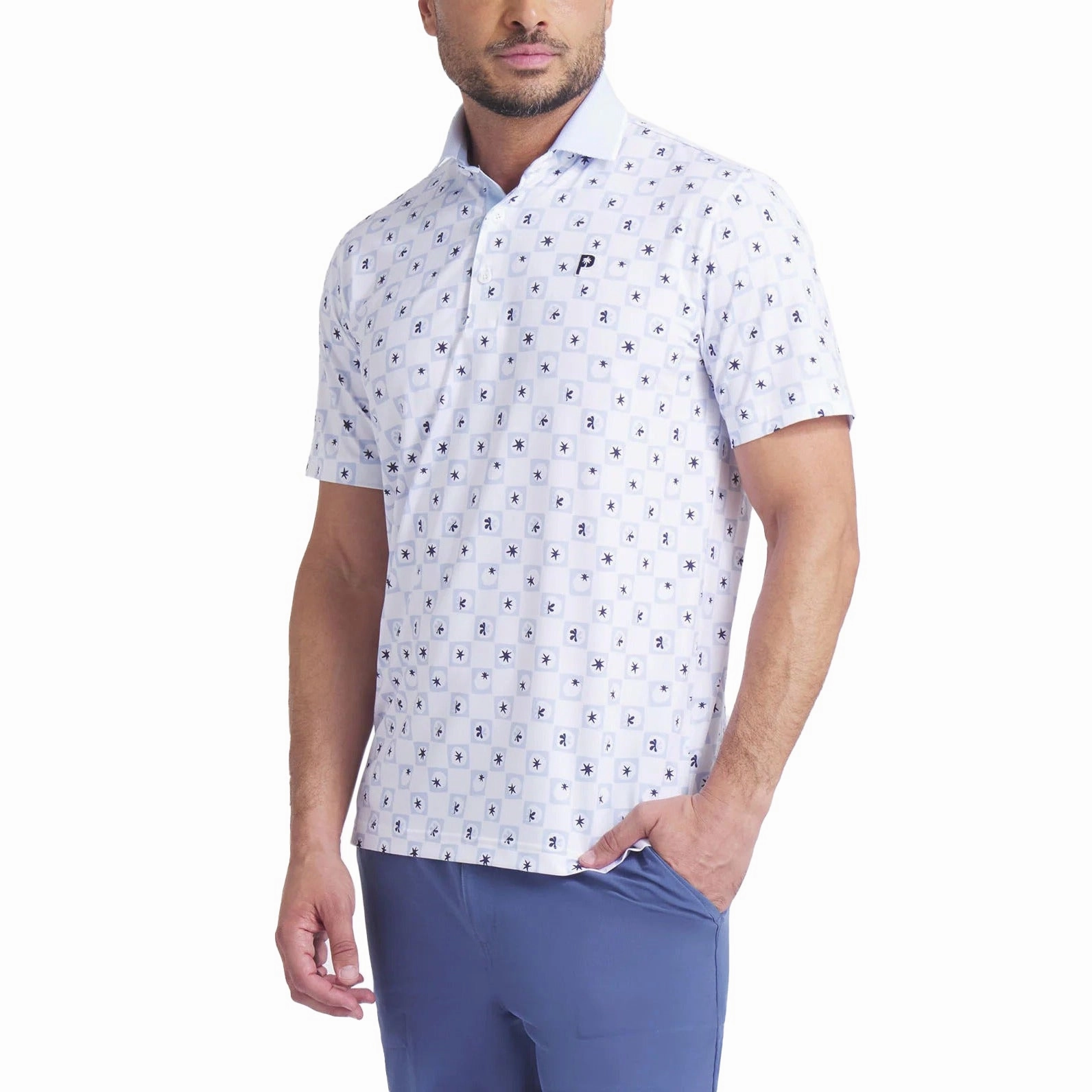 Puma x PTC Micro Golf Polo Shirt - White Glow Lightweight Feel