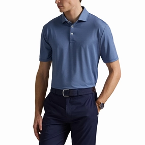 LowMaintenance Fabric RLX Ralph Lauren Printed Lightweight Airflow Golf Polo Shirt - Old Royal Petal Boxes