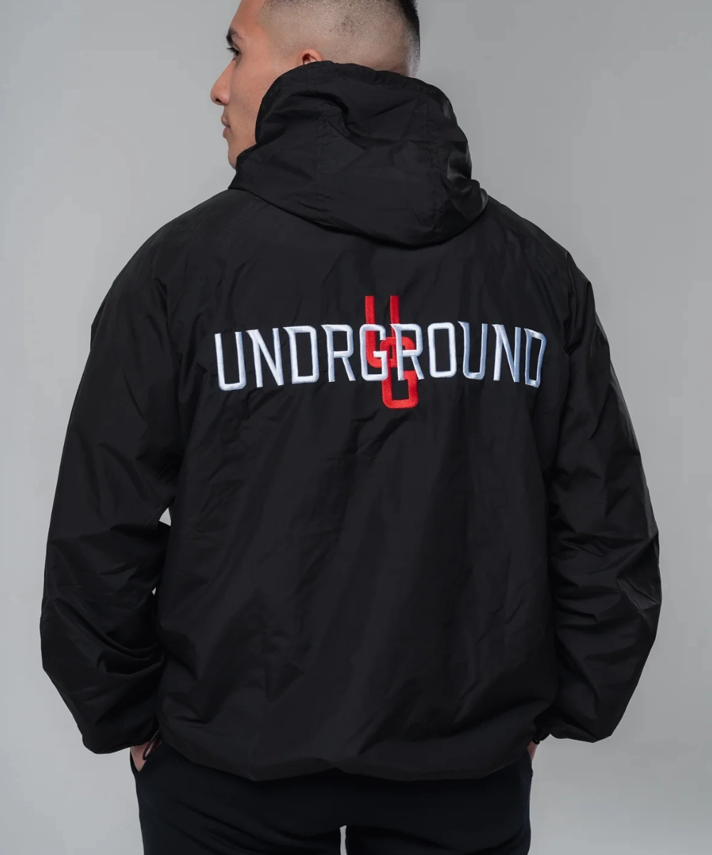 UNDRGROUND Lightweight Pull Over Half Zip (Black) Flexible Waistline Velvet Soul
