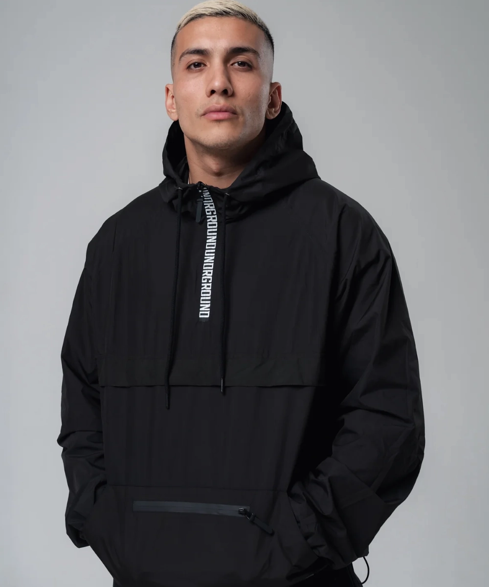 UNDRGROUND Lightweight Pull Over Half Zip (Black) Nature Glow FadeResistantColors