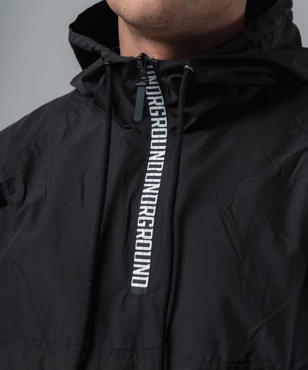 UNDRGROUND Lightweight Pull Over Half Zip (Black) Zen Glow
