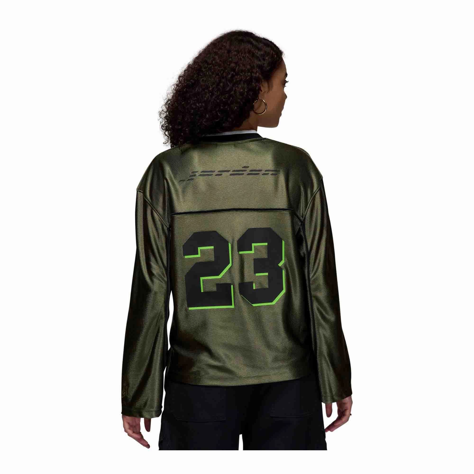Jordan Women's Long-Sleeve Jersey Top Wrinklefree Stretchable Waistband