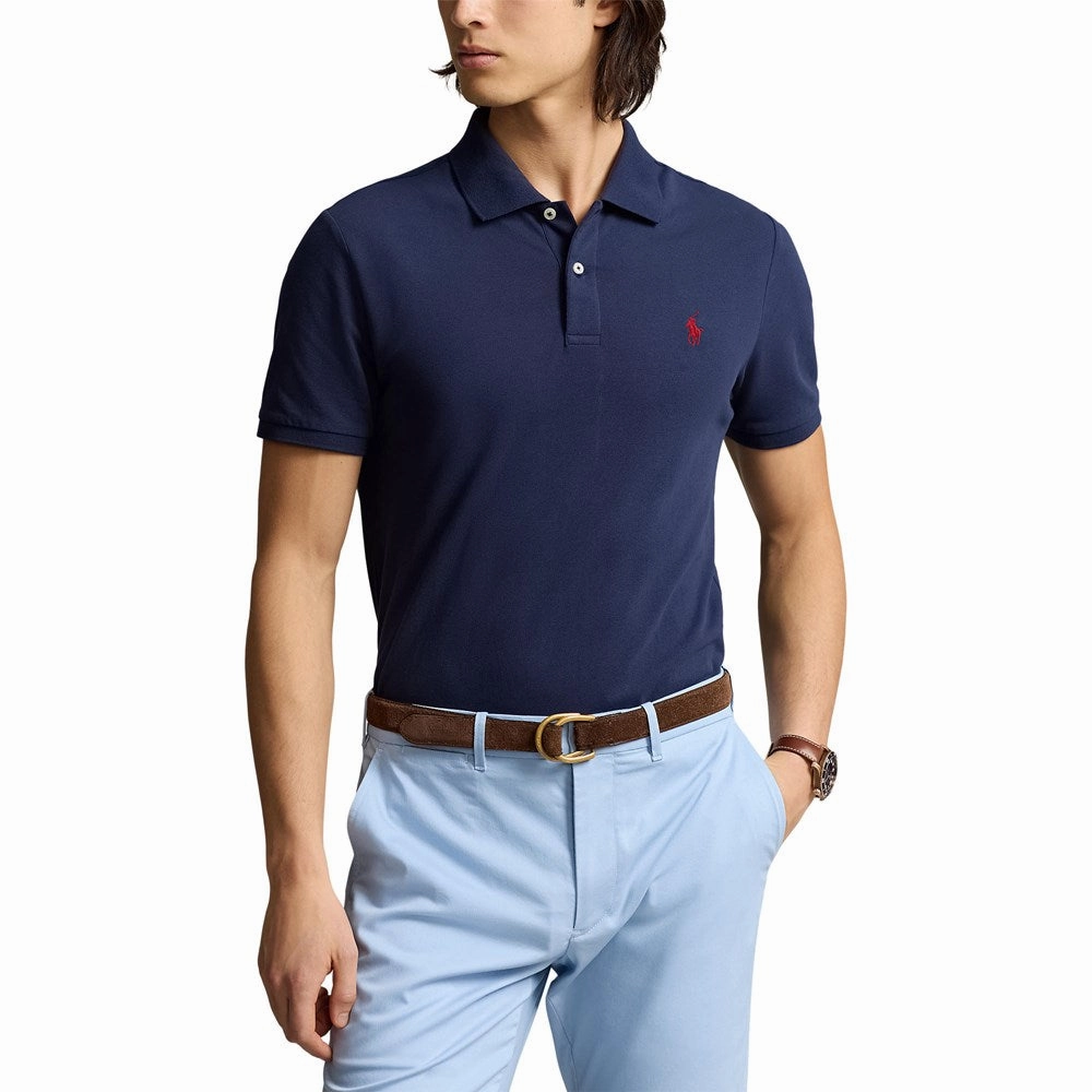 Polo Performance Ralph Lauren Cotton Pique Golf Polo Shirt - Refined Navy Summer Casual Sun Protection UPF 50