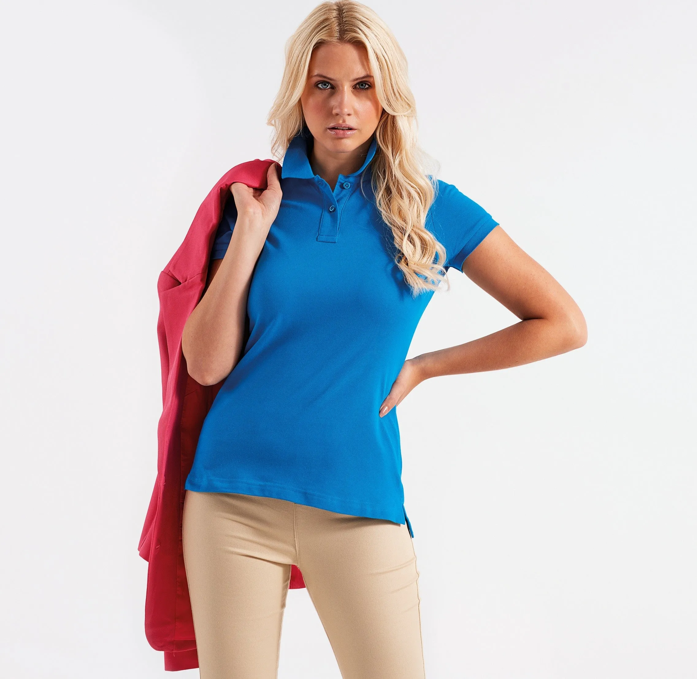 Women's Polo | BLACK Breathable Stretch Fabric
