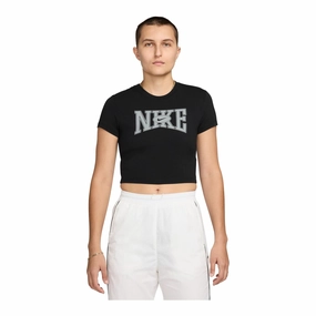 Nike Sportswear Women's Slim Cropped T-Shirt LowMaintenanceFabric Still Glow