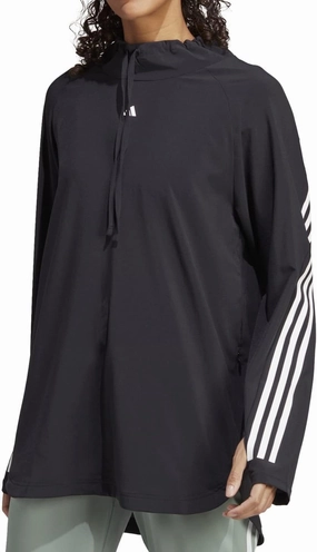 adidas Train Icon Full Cover Womens Training Long Sleeve Top - Black Bride Side