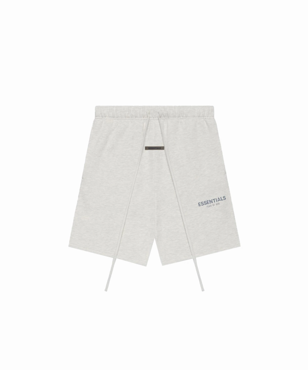 Fear Of God ESSENTIALS Reflective Logo Shorts (Light Oatmeal) Elite Vibe