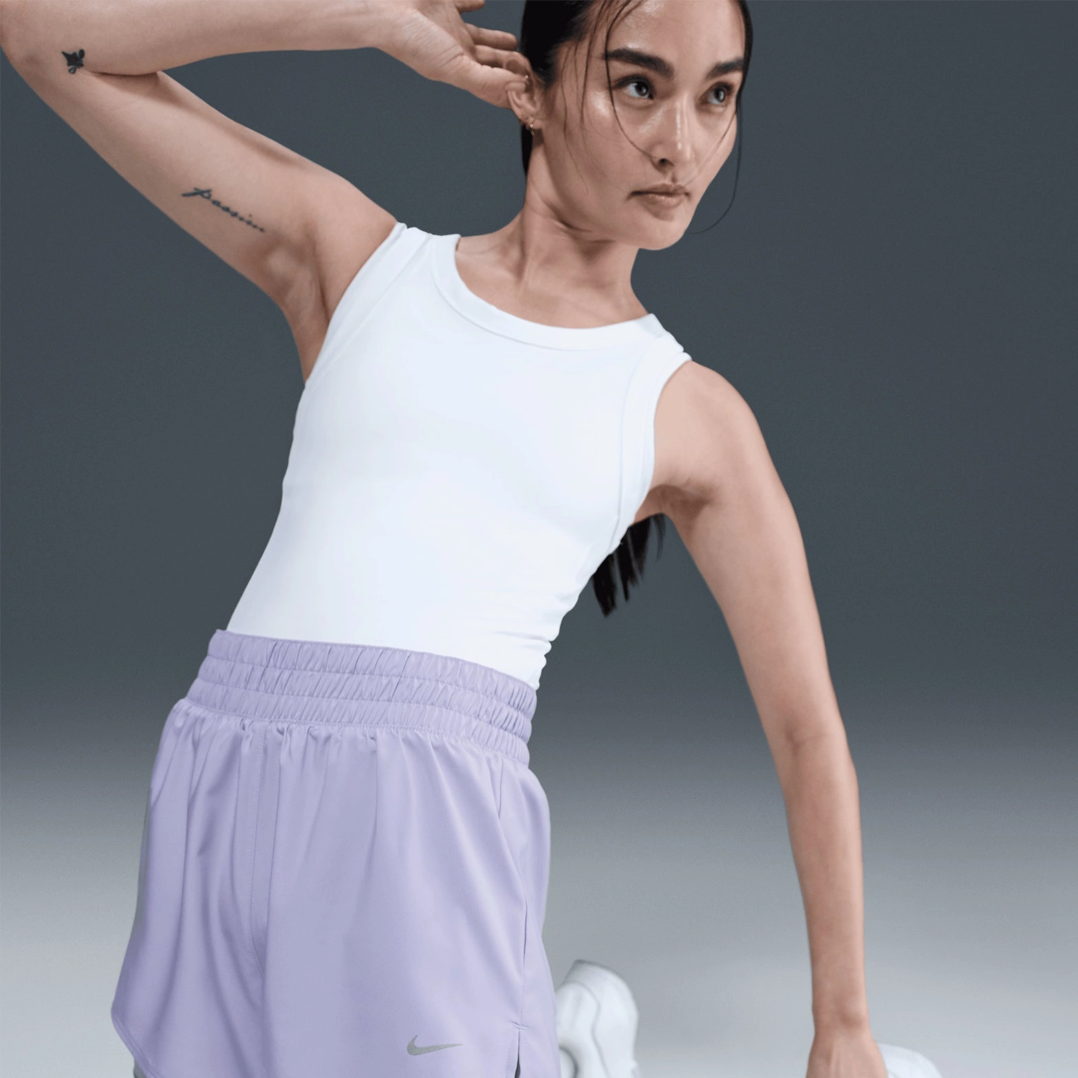 Heart Glow Women's Dri-FIT High-Waisted 3 Inch 2 in 1 Shorts Lilac Ice