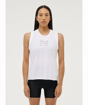P.E Nation Shuffle Tank (Optic White) Mom Soft spring fresh