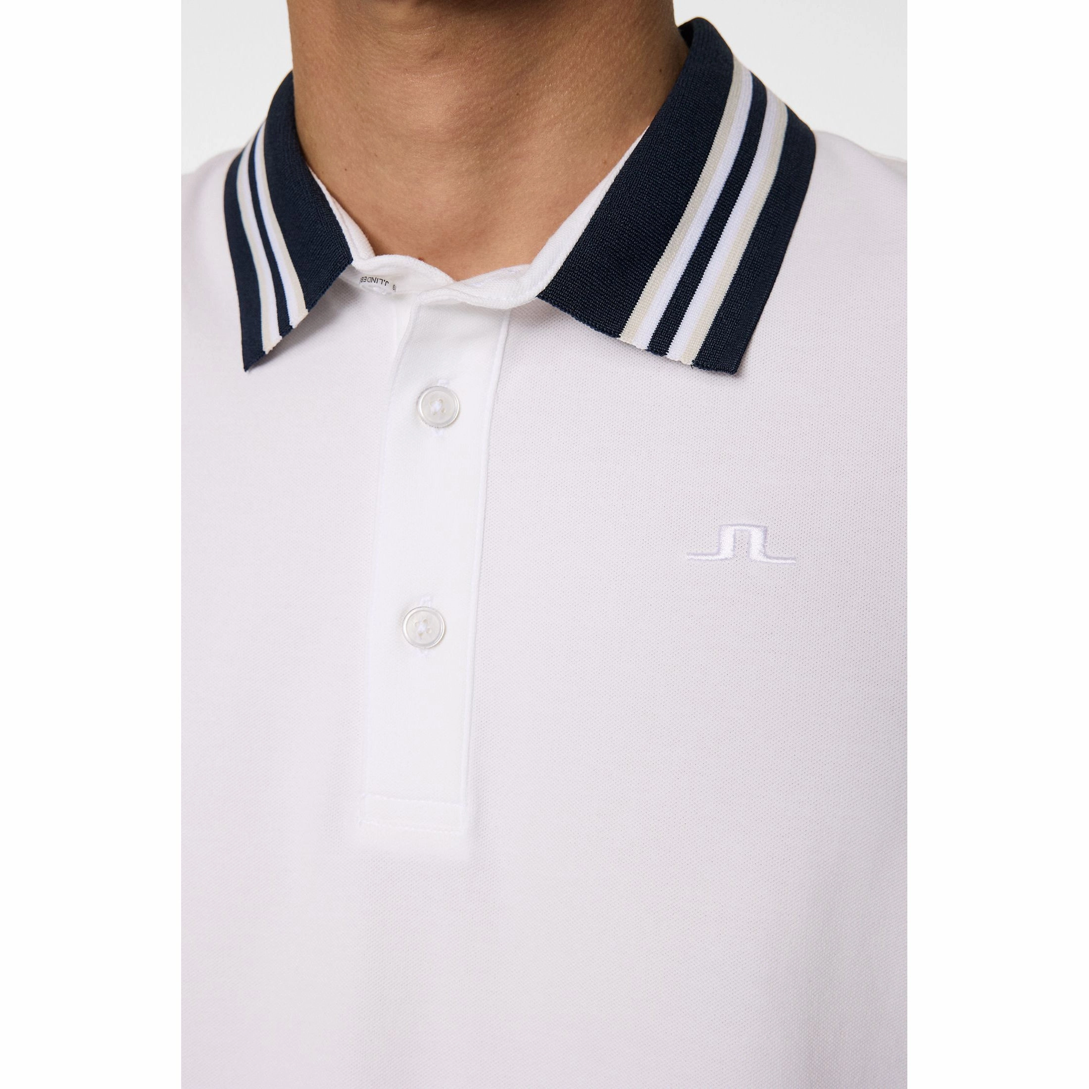 LowProfile Seam Tape AllPurpose Knitting J.Lindeberg Bjorn Golf Polo Shirt - White