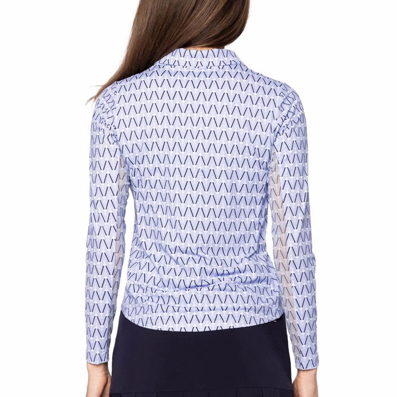 Comfortable Collar Travel Ready Golftini Women's Cool Girl Long Sleeve Golf Polo Shirt - Nauti & Nice