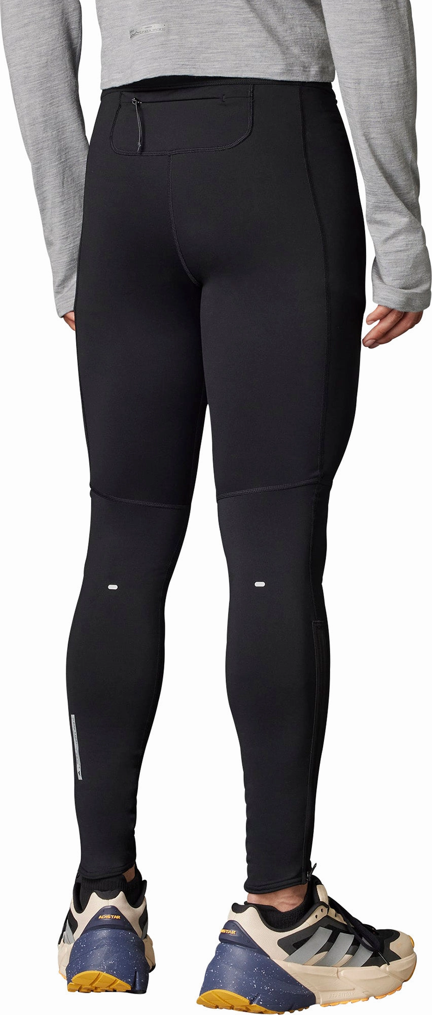 adidas Ultimate Conquer The Elements Warm Mens Long Running Tights - Black Stylish-design-element Non-slip-feature