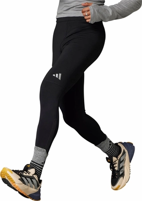 adidas Ultimate Conquer The Elements Warm Mens Long Running Tights - Black Lower body