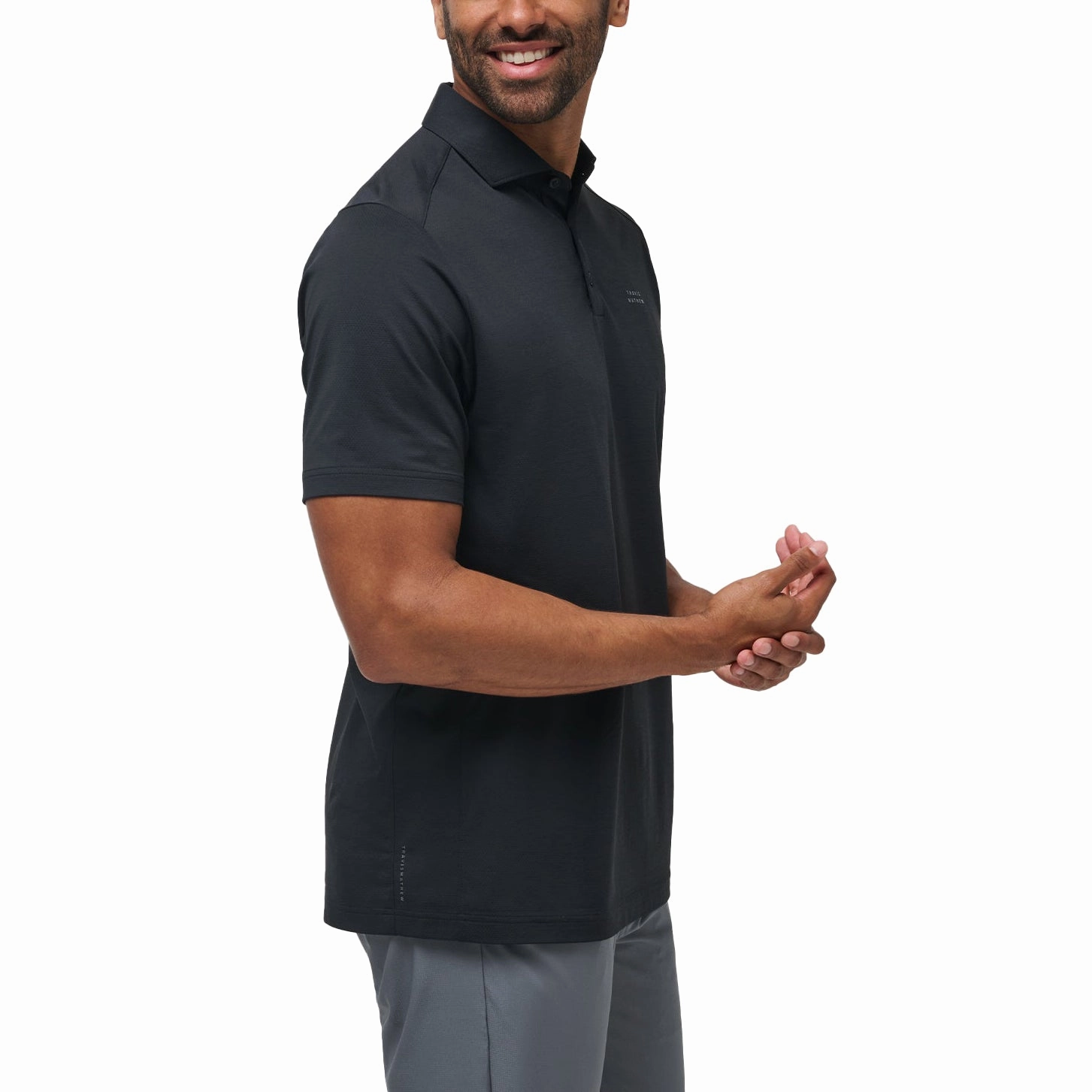 Travis Mathew Heater Pro Golf Shirt - Black AllPurpose Knitting