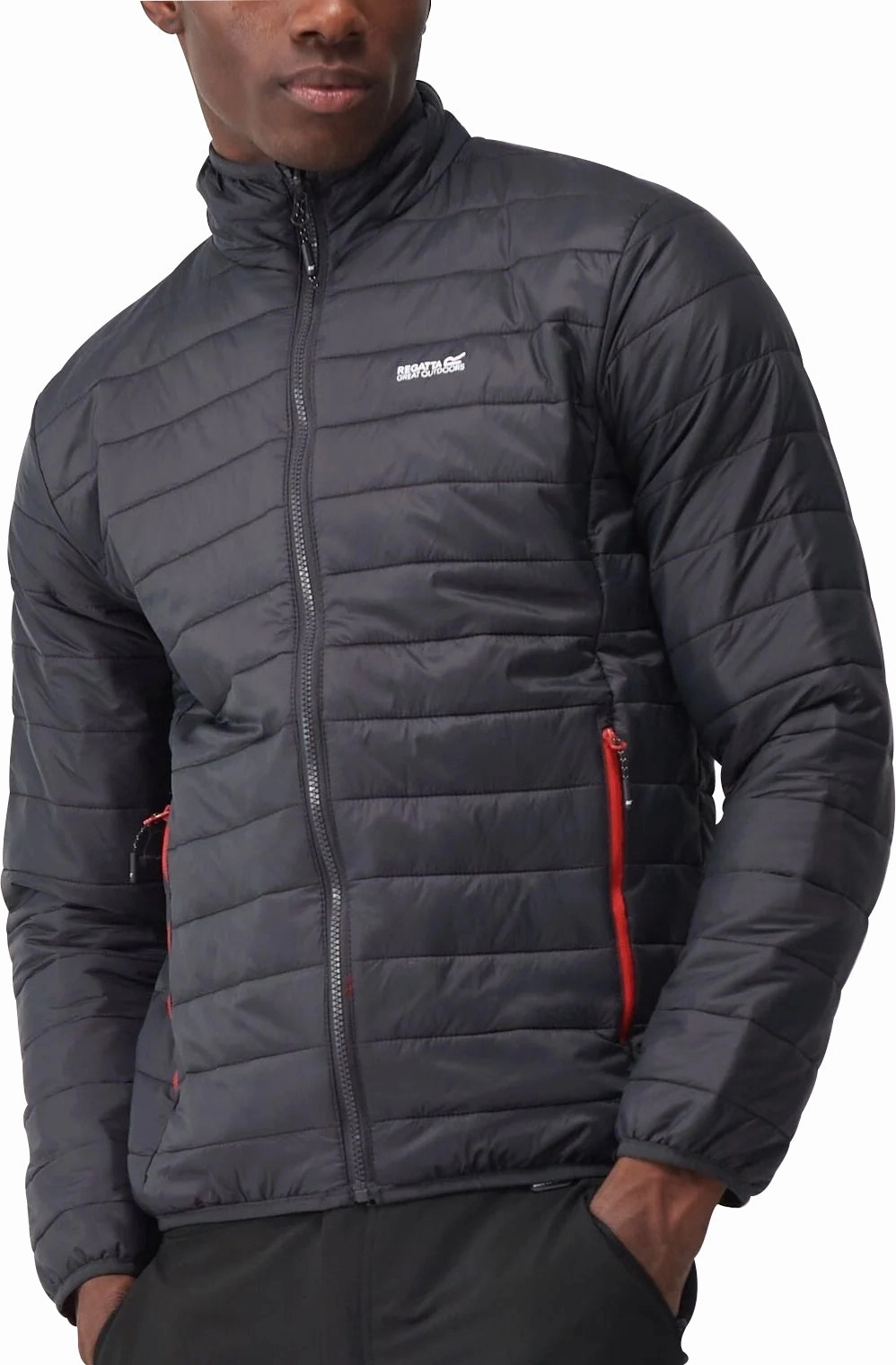 Stretchable Panels Plaid Design Regatta Wentwood VIII 3-In-1 Mens Waterproof Jacket - Red