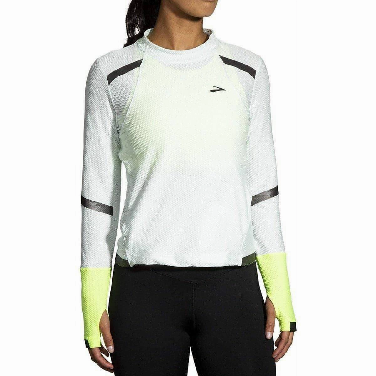 Cycling - wear Quick Drying Brooks Carbonite Long Sleeve Womens Running Top - Grey