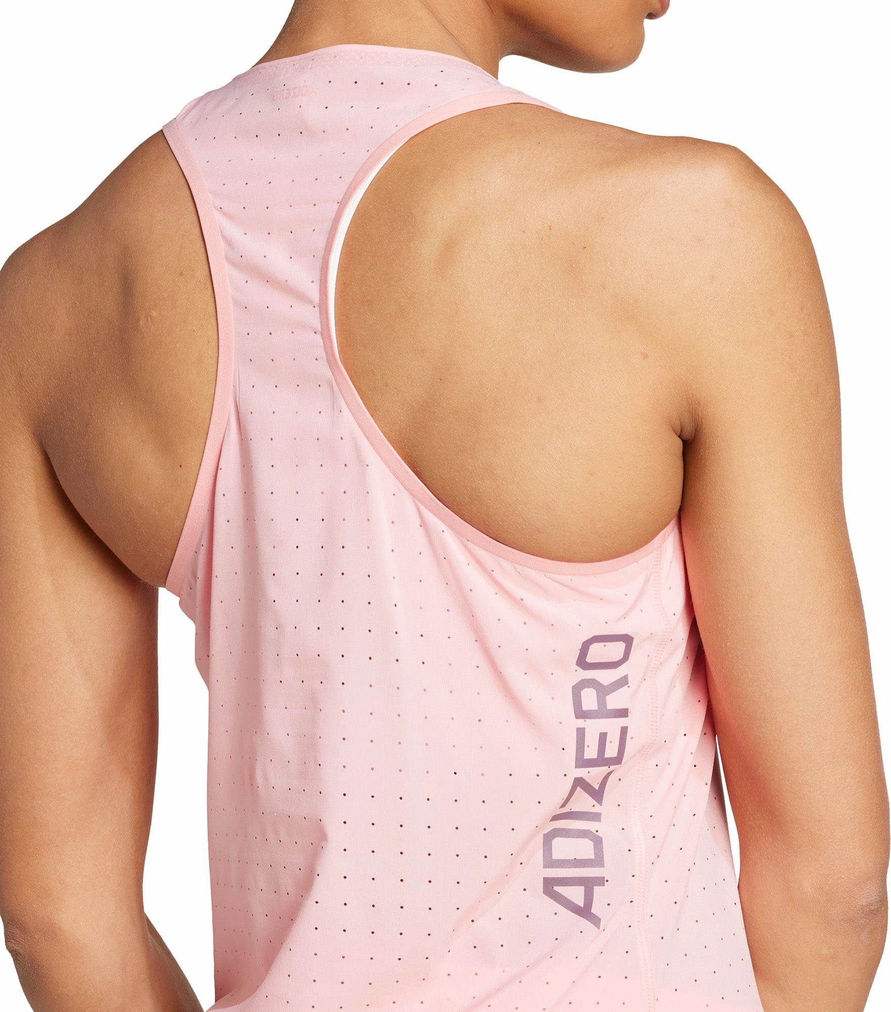 Regular Fit RFID Blocking Tech adidas Adizero Womens Running Vest Tank Top - Pink