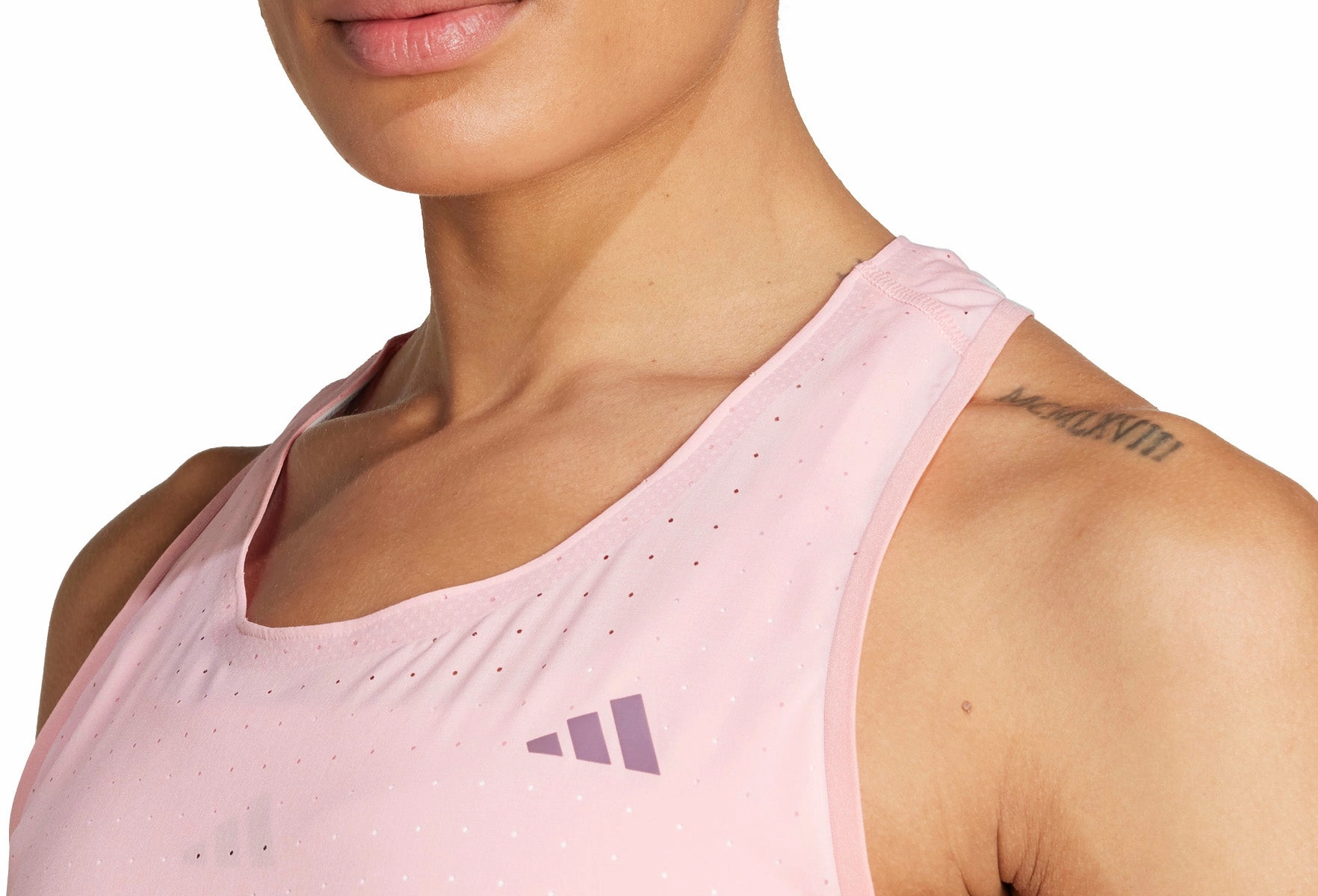 Thin adidas Adizero Womens Running Vest Tank Top - Pink