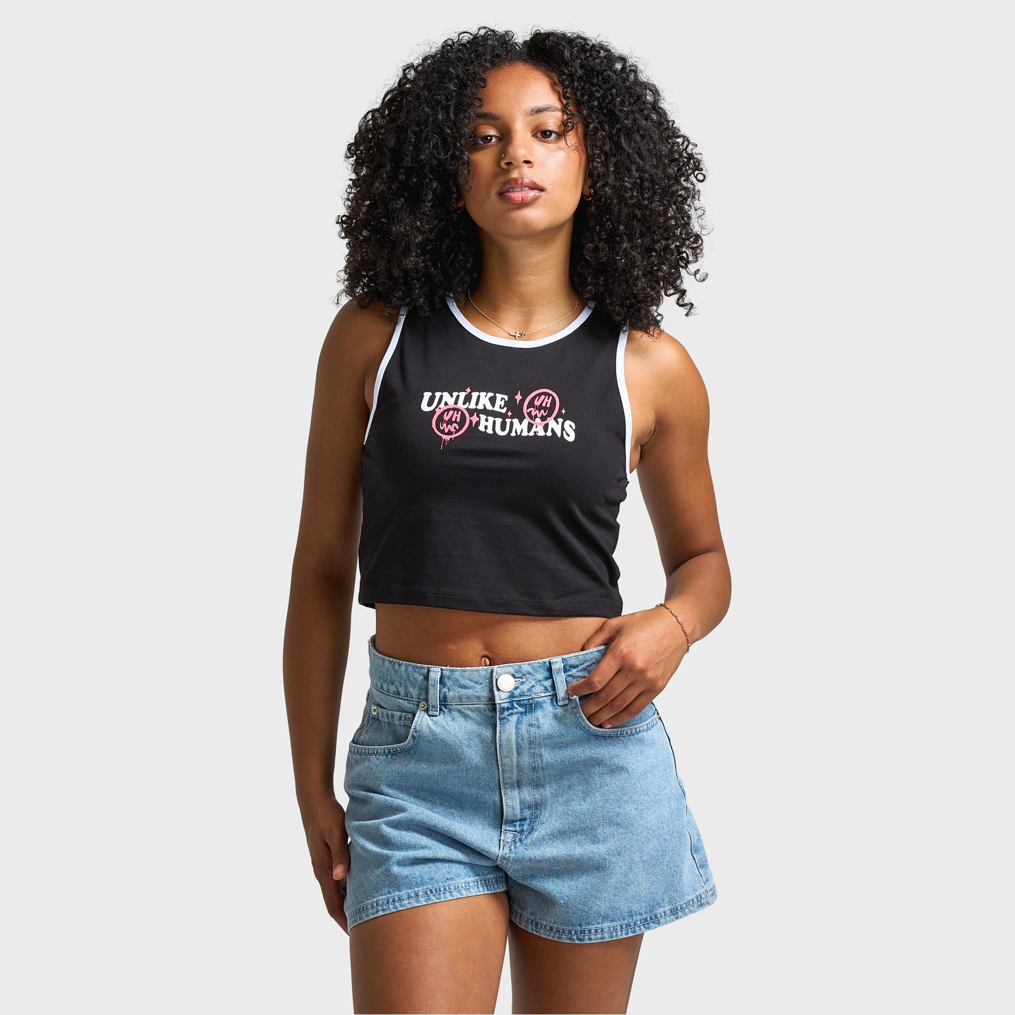 Unlike Humans Women's Humans Tank Black / White Fashionable Option