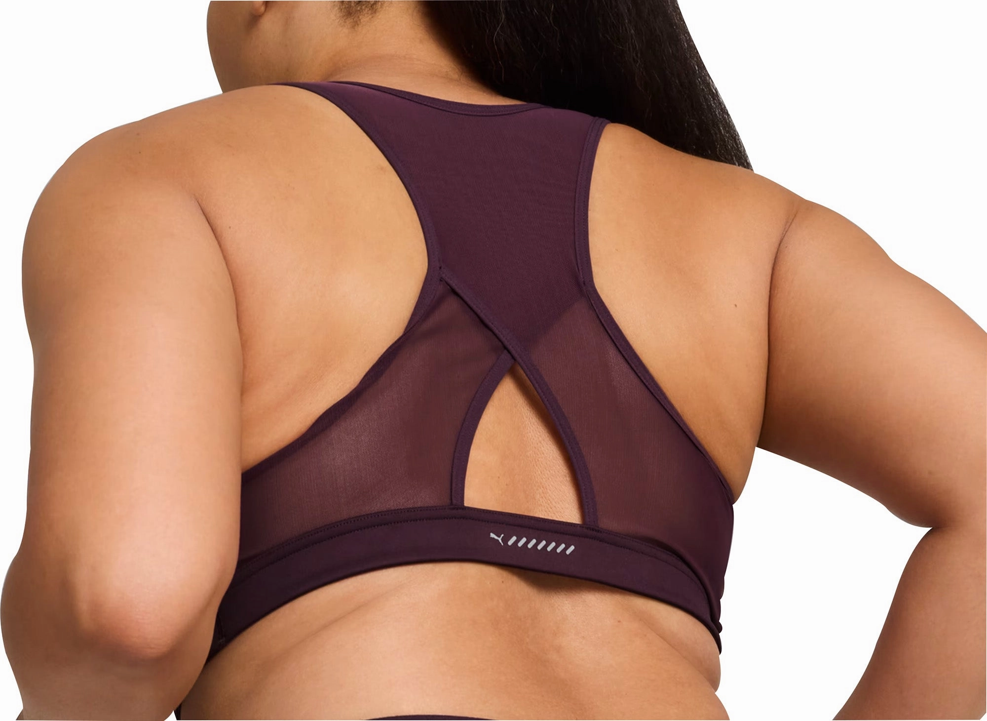 Puma 4KEEPS Womens Running Sports Bra - Purple Smooth Texture