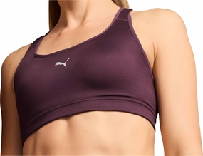 Puma 4KEEPS Womens Running Sports Bra - Purple Lightweight Performance Material DoubleStitched Durability