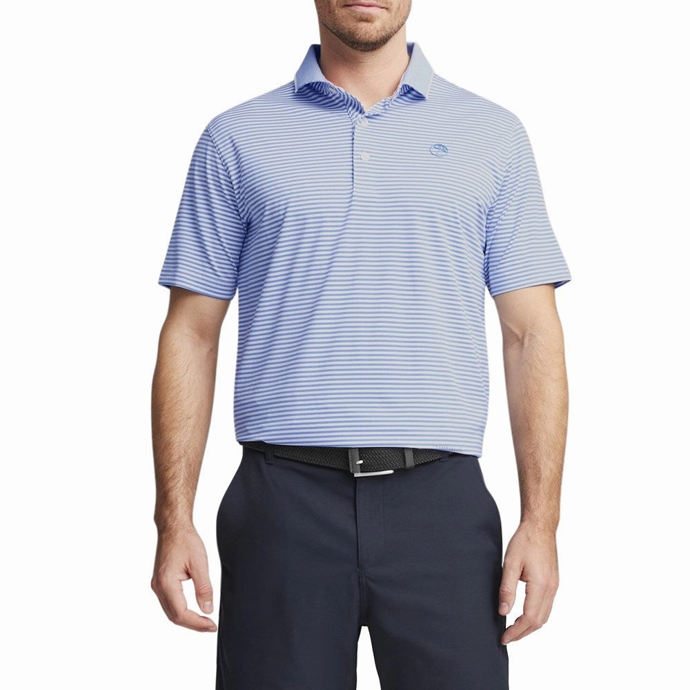 Performance Fabric Puma AP Mattr Traditions Golf Polo Shirt - Blue Skies/White Glow