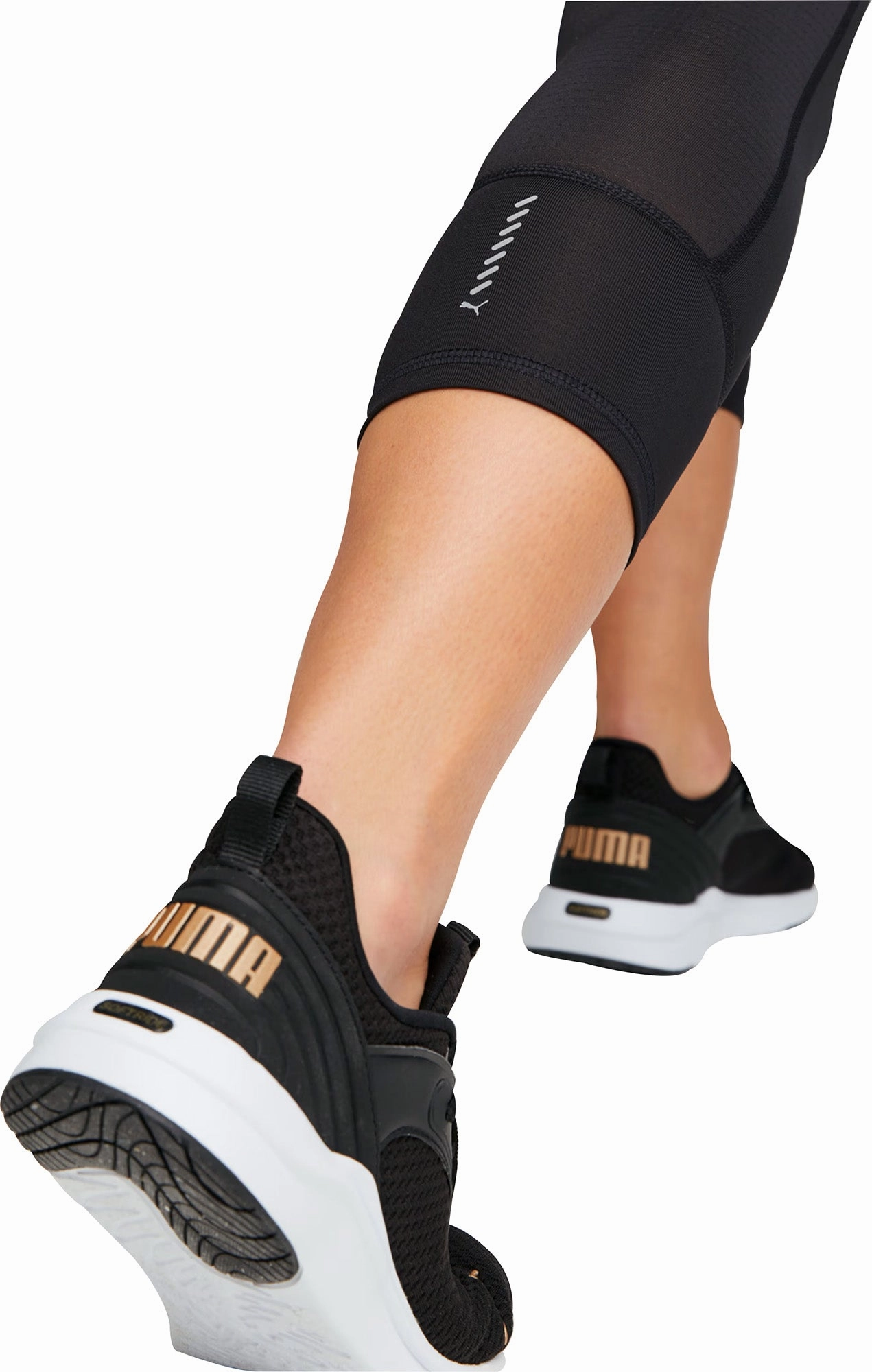 Puma Favourite 3/4 Capri Womens Running Tights - Black Pre-faded